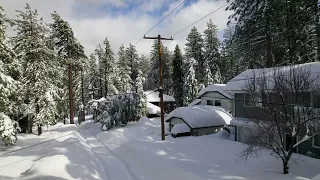 San Bernardino Mountains / Crestline, CA 2023 Blizzard - Drone Footage