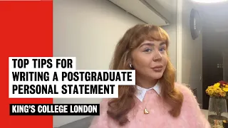 Postgraduate personal statement tips | King's College London #shorts