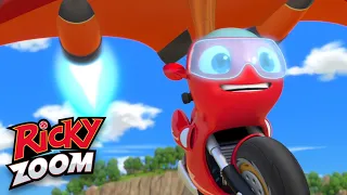 Blow Away The Competition ⚡️The Crosswalk Helper ⚡️ Motorcycle Cartoon | Ricky Zoom