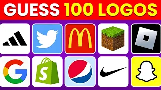 Guess the Logo in 3 Seconds | 100 Famous Logos | Logo Quiz 2024