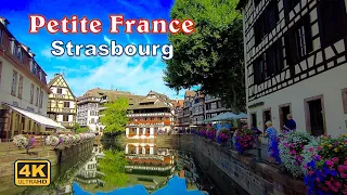 Petite France, Strasbourg  - Walking Tour (4K UHD)