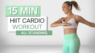 15 min INTENSE HIIT CARDIO WORKOUT | Standing Only | No Repeats