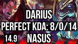 DARIUS vs NASUS (TOP) | 8/0/14, Legendary | JP Master | 14.9