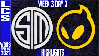 TSM vs DIG Highlights | LCS Spring 2021 W3D3 | Team Solomid vs Dignitas