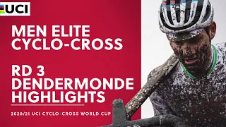 Round 3 - Men Elite Highlights | 2020/21 UCI Cyclo-cross World Cup - Dendermonde