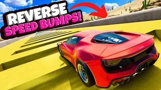 Testing Cars VS The Reverse Speedbump Challenge in BeamNG Drive Mods!