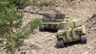 RC Tiger Tanks Panzer in Action WW2 Wehrmacht ♦ Modelltage Thüringen Jena 2015 Modellbaumesse