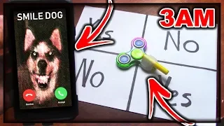 DO NOT PLAY CHARLIE CHARLIE FIDGET SPINNER WHEN TALKING TO SMILE DOG AT 3AM!! *THIS IS WHY*