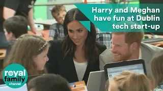 Prince Harry and Meghan, Duchess of Sussex have fun at Dublin tech start-up