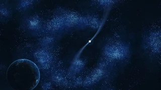 A neutron star spinning.