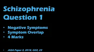 Exam Practice: Schizophrenia - Question 1