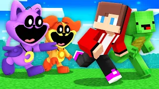 JJ and Mikey Speedrunners vs Scary CATNAP and DOGDAY Hunters in Minecraft Maizen!