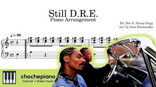 Still D.R.E. by Dr. Dre ft. Snoop Dogg | Piano Tutorial + Sheet Music