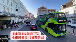 🏰 Discovering Enchanting Landscapes: London Bus Route 703 from Heathrow Terminal 5 to Bracknell 🚌