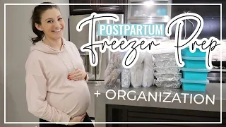 FILL YOUR FREEZER BEFORE BABY // Postpartum Freezer Meal Prep + Freezer Organization