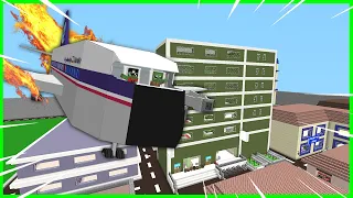 POOR ZOMBIE BECOME A PILOT CRASHED! 😱 - Minecraft