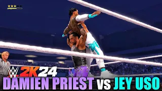 Damien Priest vs Jey Uso - World Heavyweight Championship | Backlash 2024 WWE 2K24