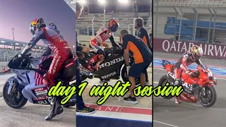 first night and start practice of Qatar test|2024 winter test