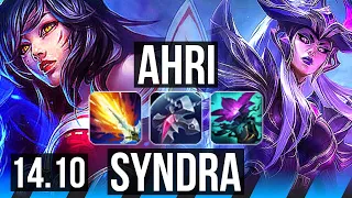 AHRI vs SYNDRA (MID) | 80k DMG, 15/2/14, Legendary, 500+ games | EUW Master | 14.10