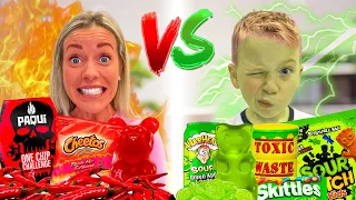 Eating the Worlds Spiciest VS Sourest Food Challenge!