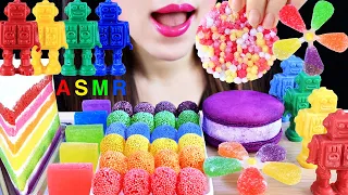 ASMR RAINBOW DESSERT MACARON ROBOT CHOCOLATE JELLY BEAD ICECREAM RAINBOW CAKE PINWHEEL JELLY CANDYS