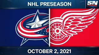 NHL Pre-Season Highlights | Blue Jackets vs Red Wings – October 2nd, 2021