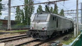 Passage Fret BB27100M en gare de Orly-Les-Saules