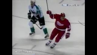 Sergei Fedorov scores a brilliant goal vs Sharks (10 oct 2002)
