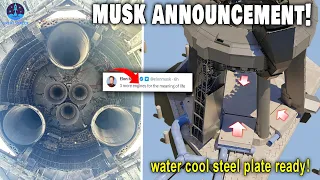 Elon Musk's Starship update, Water-Cooled Steel Plate READY, New Megabay progress and more!