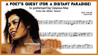 Vanessa-Mae: "A Poet's Quest (For A Distant Paradise)". Violin Sheet Music/Partitura🎻🎶