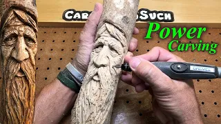 How to Wood spirit carving with Foredom-Dremel-Kutzall wood-cuban laurel oak