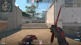 CS2 2024/4/14 Overpass M4A1 Quad Kill with Ruby Huntsman Knife