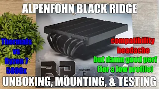 Alpenfohn Black Ridge | Unboxing, Mounting, and Benchmarks | Best low profile cooler