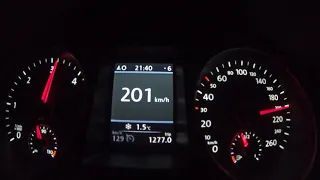 Passat b7 2.0 TDI 140 PS CFFB 0-200 autobahn test Top speed