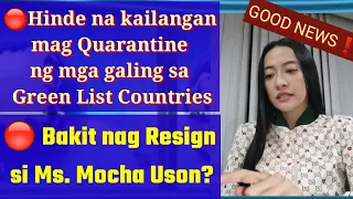 Mocha Uson Latest News | Green List Countries | New Protocol for OFW going to Philippines