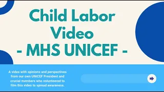 McMillen UNICEF- Help us Eradicate Child Labor