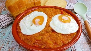 💥🍅 Pisto con Huevos. ¡Es tan delicioso que lo cocino casi todos los días! Receta rápida...🍅🍆 BRUTAL