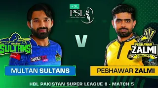 Peshawar Zalmi Vs Multan Sultan PSL Season 9 | PSL 8 MATCH AT 6 PM