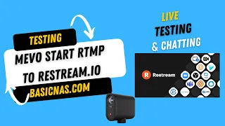 Testing Mevo Start RTMP streaming to Restream.io