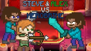 Steve & Alex VS Herobrine - Animation