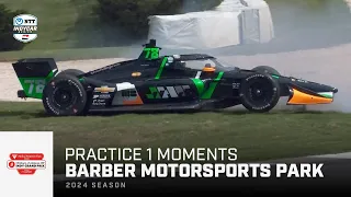 Top moments from Practice 1 // 2024 Children's of Alabama Indy Grand Prix at Barber | INDYCAR