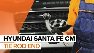 How to change tie rod end / track rod end on HYUNDAI SANTA FÉ CM TUTORIAL | AUTODOC