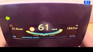 2014 BMW i3 0-130 kph / 0-80 mph acceleration