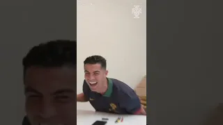 Cristiano hysterically laughing at hilarious Pepe drawing 😂 🎥 @Portugal #shorts