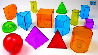 Learn Geometric Shapes|Learn 3D shapes (geometric solids)|Shapes for kids children|Fun & Educational