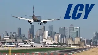 London City Airport - Double-view BA E-190 Landings