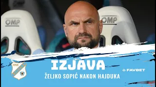 Željko Sopić nakon Hajduka - 29. kolo (2023./2024.)