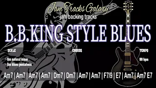 B.B.KING STYLE BLUES Backing Track/Type Beat in Am (90 bpm)