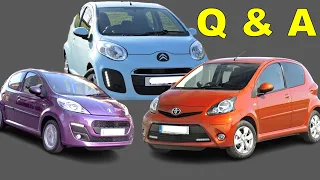 Citroen C1 Peugeot 107 Toyota Aygo Questions❓and Answers👍