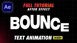 Bounce Text Animation | in After Effects Tutorial | Hindi